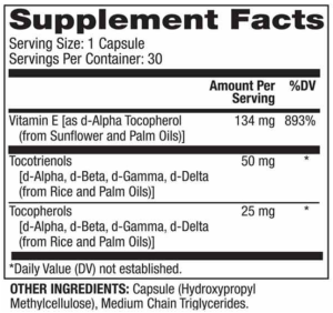Anti-Inflammatory Supplement Label